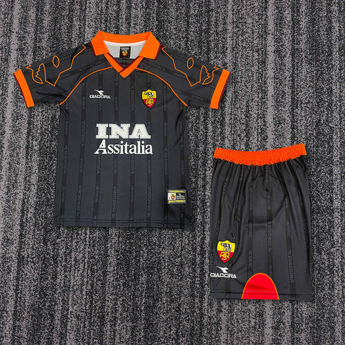 99-00 Roma Away Retro Kids Cheap Soccer Jerseys