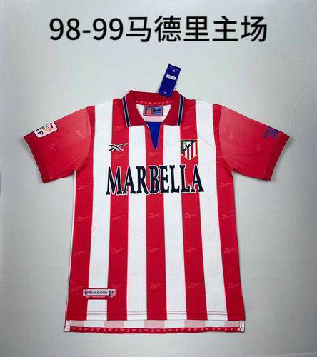 98-99 Atletico Madrid Home Retro Soccer Jerseys