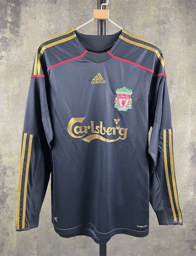 2009-10 Liverpoo Away Retro Long Sleeve Soccer Jerseys