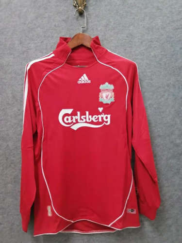 06-08 Liverpool Home Retro Long Sleeve Soccer Jerseys