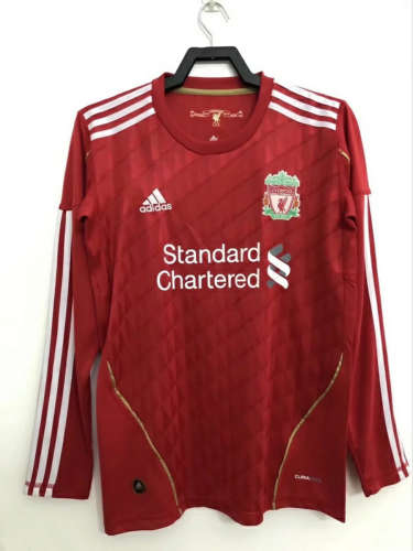 2010-11 Liverpool Home Retro Long Sleeve Soccer Jerseys