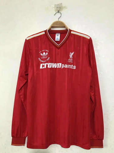 1985-86 Liverpool Home Retro Long Sleeve Soccer Jerseys