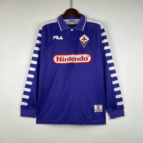 1998 Fiorentina Home Retro Long Sleeve Soccer Jerseys
