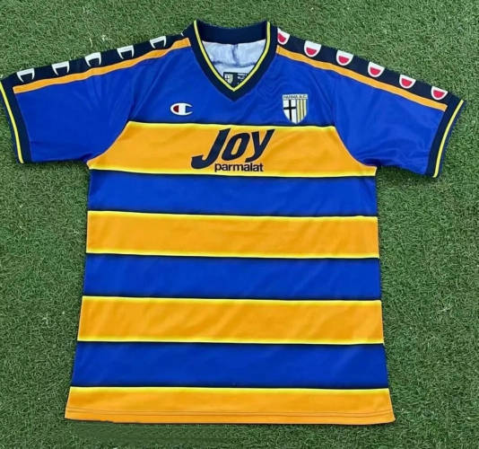 2001-02 Parma Home Retro Soccer Jerseys