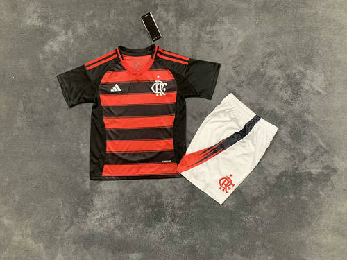 25-26 Flamengo Home Kids Cheap Soccer Jerseys