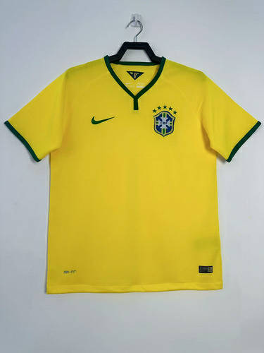 2014 Brazil Home Retro Soccer Jerseys 