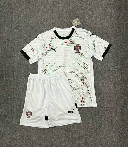2025 Portugal Away Kids Cheap Soccer Jerseys