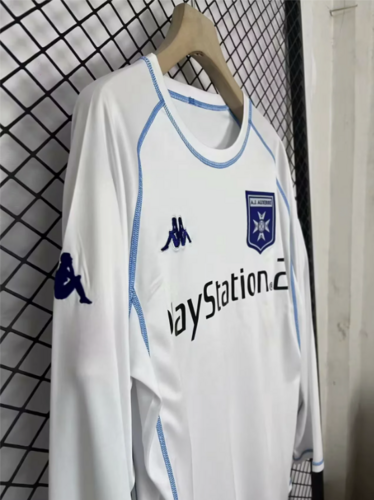 03-04 Auxerre Home Long Sleeves Retro Cheap Soccer Jerseys
