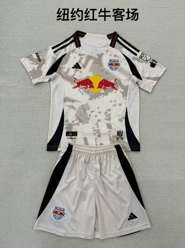 25-26 New York Red Bulls Away Kids Cheap Soccer Jerseys