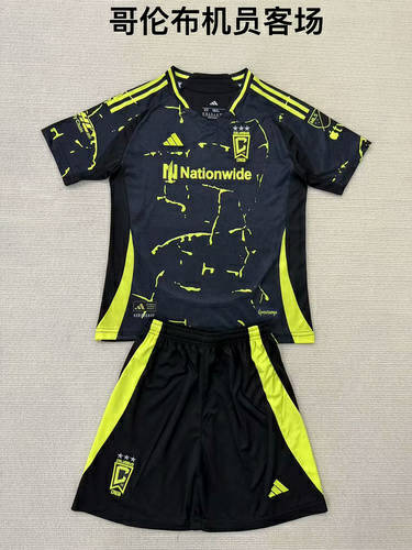 25-26 Columbus Crew Away Kids Cheap Soccer Jerseys