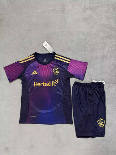 25-26 LA Galaxy Away Kids Cheap Soccer Jerseys