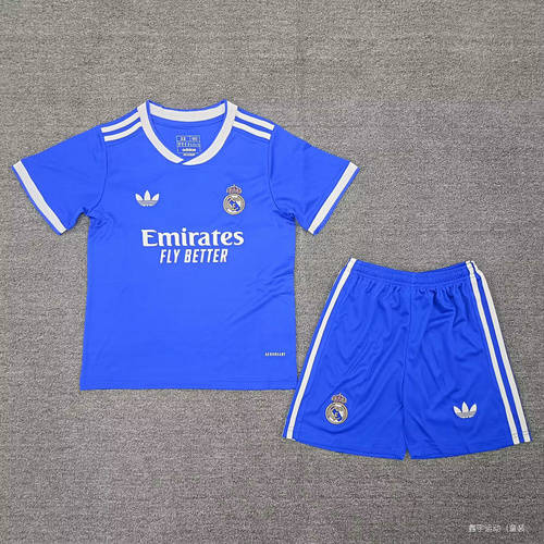 25-26 Real Madrid Third Kids Cheap Soccer Jerseys
