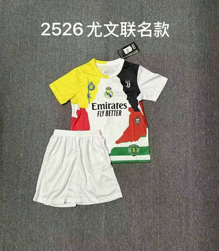 25-26 Real Madrid Kids Cheap Soccer Jerseys 