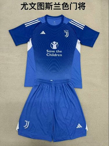 25-26 Juventus Goalkeeper Kids Cheap Soccer Jerseys