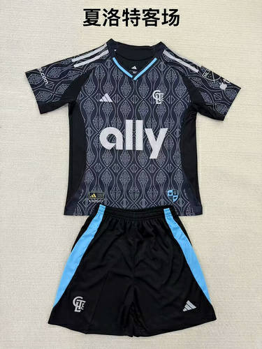 25-26 Charlotte Away Kids Cheap Soccer Jerseys