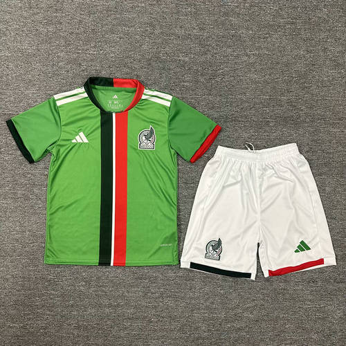 25-26 Mexico Home Kids Cheap Soccer Jerseys
