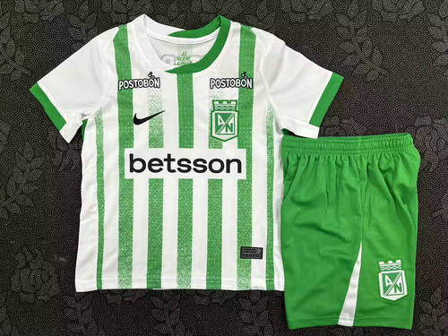 25-26 Atletico Nacional Home Kids Cheap Soccer Jerseys