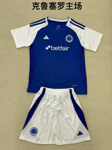 25-26 Cruzeiro Home Kids Cheap Soccer Jerseys
