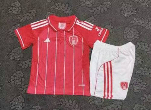 25-26 Nottingham Forest Home Kids Cheap Soccer Jerseys