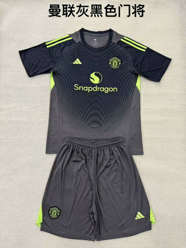 25-26 Man United Goalkeeper Kids Cheap Soccer Jerseys