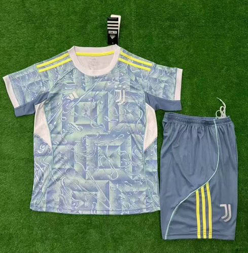 25-26 Juventus Away Kids Cheap Soccer Jerseys