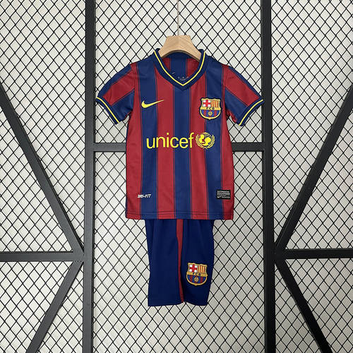 09-10 Barcelona Home Retro Kids Cheap Soccer Jerseys
