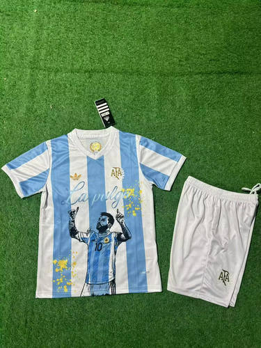 25-26 Argentina Kids Cheap Soccer Jerseys 