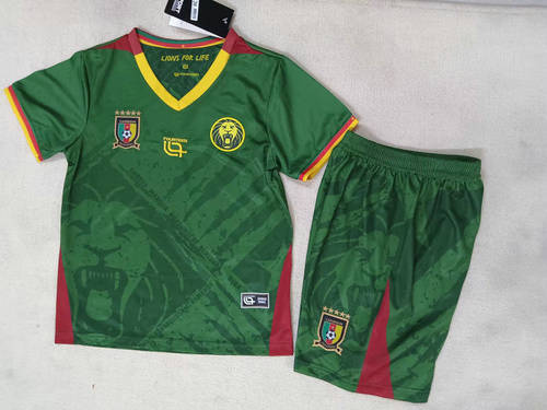 25-26 Cameroon Home Kids Cheap Soccer Jerseys