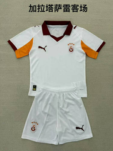 25-26 Galatasaray Away Kids Cheap Soccer Jerseys