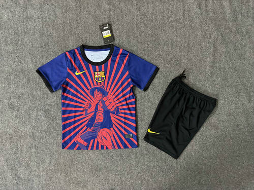 25-26 Barcelona Special Kids Cheap Soccer Jerseys