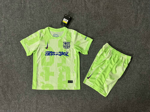 25-26 Barcelona Third Kids Cheap Soccer Jerseys 