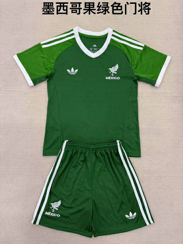 25-26 Mexico Goalkeeper Kids Cheap Soccer Jerseys
