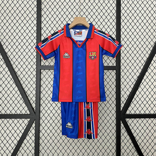 95-97 Barcelona Home Retro Kids Cheap Soccer Jerseys