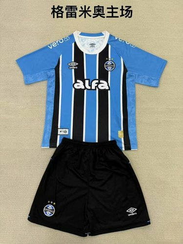 25-26 Gremio Home Kids Cheap Soccer Jerseys