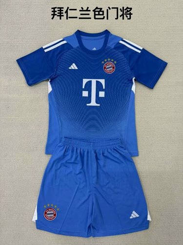 25-26 Bayern Goalkeeper Kids Cheap Soccer Jerseys