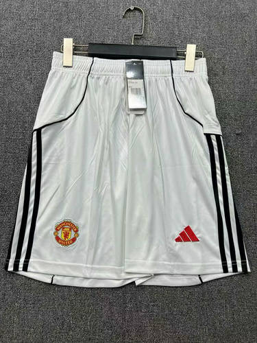 25-26 Man United Home Soccer Shorts