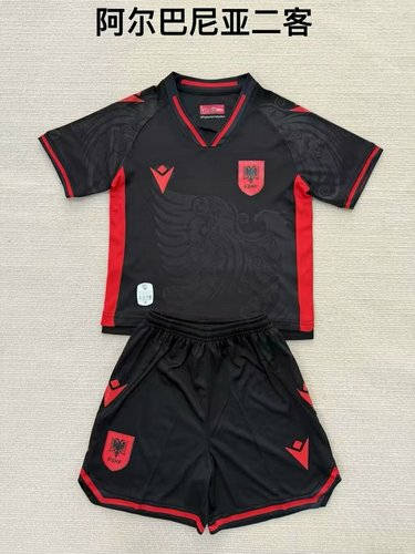 25-26 Republic of Albania Third Kids Cheap Soccer Jerseys