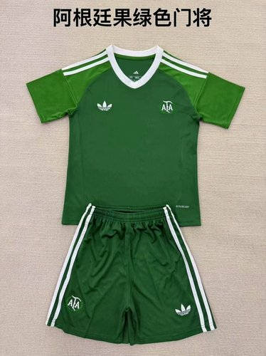 25-26 Argentina Goalkeeper Kids Cheap Soccer Jerseys 
