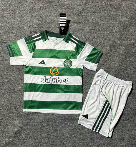 25-26 Celtic Home Kids Cheap Soccer Jerseys