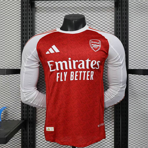 25-26 Arsenal Home Long Sleeve Cheap Soccer Jerseys