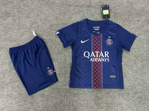 25-26 Paris Home Kids Cheap Soccer Jerseys