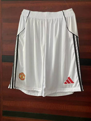 25-26 Man United Home Soccer Shorts