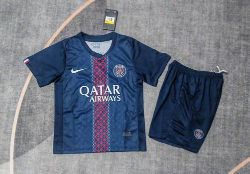 25-26 Paris Home Kids Cheap Soccer Jerseys