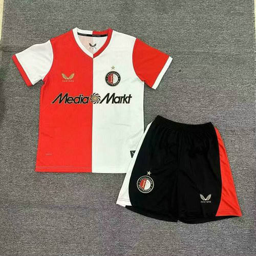 25-26 Feyenoord Home Kids Cheap Soccer Jerseys