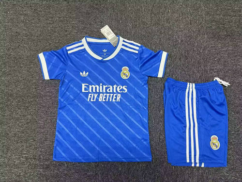 25-26 Real Madrid Third Kids Cheap Soccer Jerseys