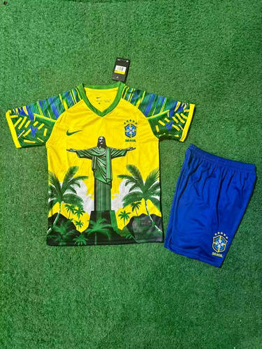 25-26 Brazil Kids Cheap Soccer Jerseys