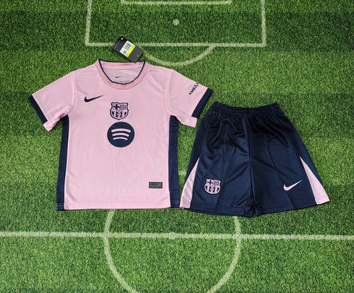 25-26 Barcelona Special Kids Cheap Soccer Jerseys