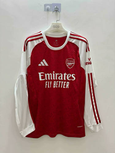 25-26 Arsenal Home Long Sleeve Cheap Soccer Jerseys