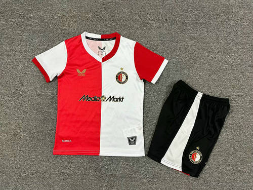 25-26 Feyenoord Home Kids Cheap Soccer Jerseys