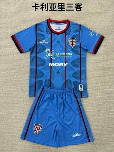 25-26 Cagliari Fourth Kids Cheap Soccer Jerseys 